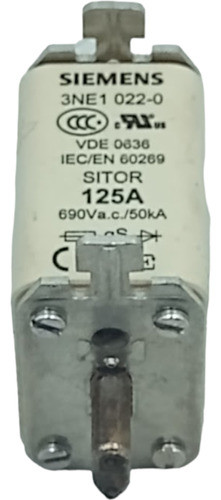 Fusível Siemens 3ne1 022-0 125a 690vac 50ka 1